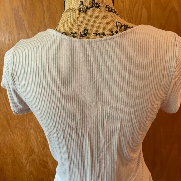 Pacsun Tan Criss Cross V Neck Top - Picture 2 of 4